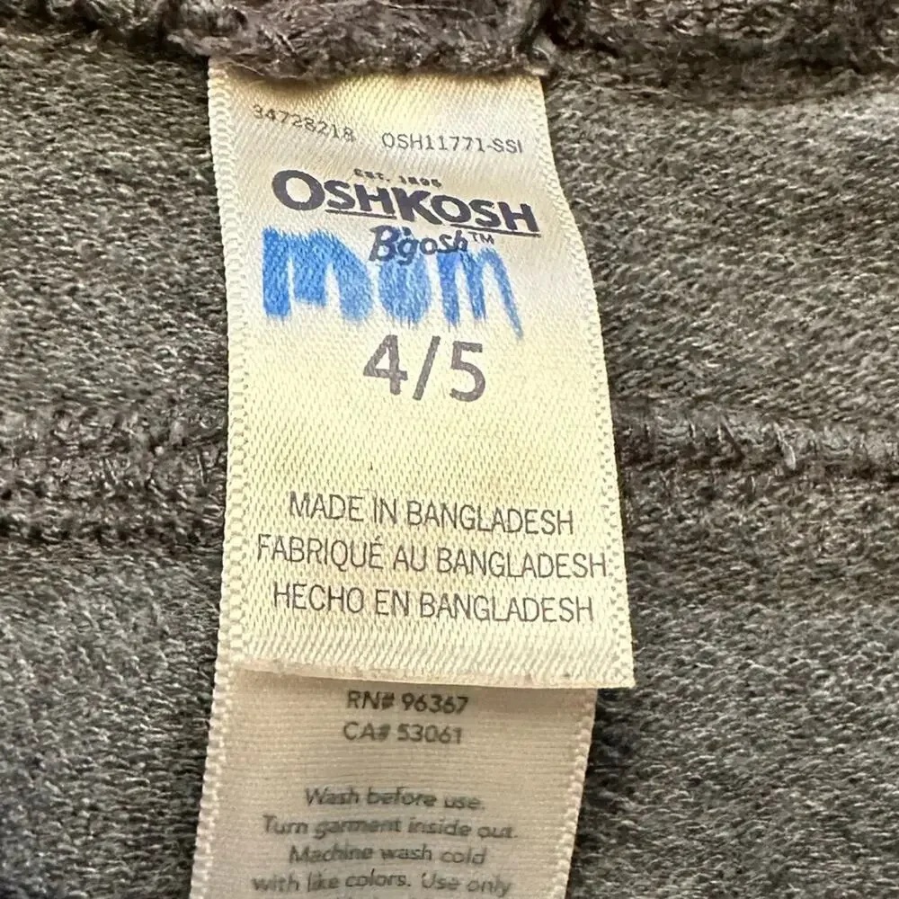 Carter's Grey Ponte Pants sz 4/5 Zipper Details